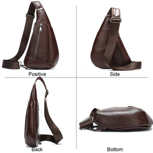 Genuine Leather Shoulder Bags for Men Casual Travel Messenger Bag Crossbody Bags