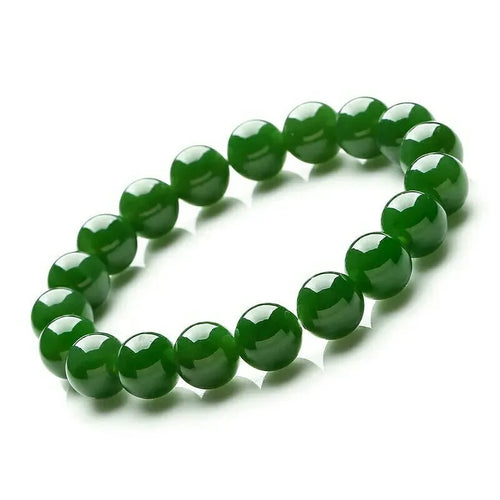 Natural Green Jade Bracelet Jades Beads Elastic Beaded Jasper Bracelets For Women and men