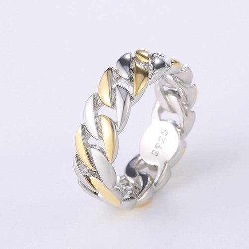 Metallic Chain Rings Men and Women Hip Hop Jewelry Couple Rings hr122 - www.eufashionbags.com