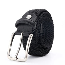 Load image into Gallery viewer, Belt Elastic For Men Leather Top Tip Military Tactical Strap Canvas Stretch Braided Waist Belts