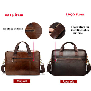 Men's Genuine Leather Briefcases Lawyer/Office Bag Laptop Bag