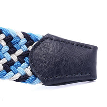 Load image into Gallery viewer, Men Women Casual Knitted Elastic Belt Pin Buckle Mixed Color Webbing Strap Woven Canvas Belts