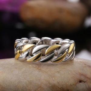 Metallic Chain Rings Men and Women Hip Hop Jewelry Couple Rings hr122 - www.eufashionbags.com