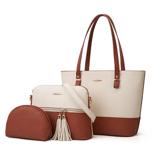 New Parent-Child Bag Atmospheric Three-Piece One-Shoulder Crossbody Handbag Retro One-Shoulder Tote Bag purses and handbags
