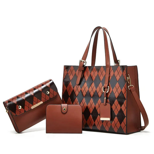 3pcs  fashion crocodile pattern Set bags  mother and child bag, three-piece set shoulder bag and purse