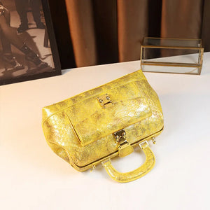 Luxury Serpentine Fashion Bag Yellow Handbag Crossbody Bags for Women Sac A Mains Femme Hot Selling