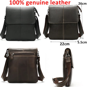 Genuine Leather Men's Shoulder Bag Messenger Bag Crossbody Bags