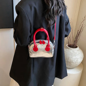 Mini Cute PU Leather Shoulder Bag Silver Handbags and Purses Women Fashion Solid Color Crossbody Bag