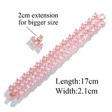 Load image into Gallery viewer, Rose Gold Plated Heart Bracelets Turtle Cubic ZIrconia Women Jewelry b156