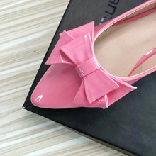 Load image into Gallery viewer, Pink Women Flats Wedding Shoes Pointed Casual Shoes Slip on Bowknot Ballet Shoes Size 33-43