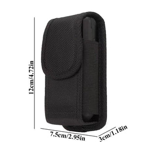 Solid Black Phone Pouch Fanny Pack Belt Clip Without Carabiner Hanging Waist Bag - www.eufashionbags.com