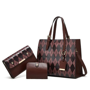 3pcs  fashion crocodile pattern Set bags  mother and child bag, three-piece set shoulder bag and purse