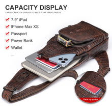 Load image into Gallery viewer, Genuine Leather Sling Bag Anti-Thief Crossbody Personal Pocket Bag Chest Shoulder Bag