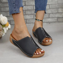 Load image into Gallery viewer, Summer New Women&#39;s Wedges Slippers Comfort Slip-on Slides Hot Sale Rome Ladies Shoes Fashion Open Toe Lady Sandals Large Size 43