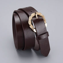 Load image into Gallery viewer, Luxury PU Leather Belt For Women New Gold Pin Buckle Designer High Quality Trouser Belts