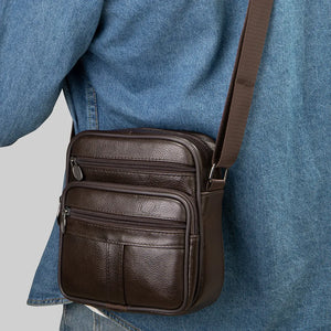 Genuine Leather Men's Shoulder Bags Small Crossbody Messenger Bag
