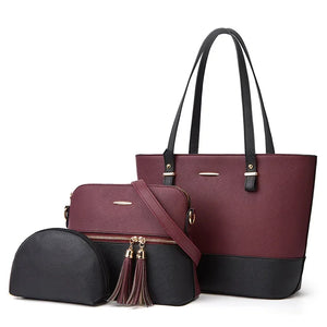 New Parent-Child Bag Atmospheric Three-Piece One-Shoulder Crossbody Handbag Retro One-Shoulder Tote Bag purses and handbags