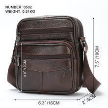 Carica l&#39;immagine nel visualizzatore di Gallery, Genuine Leather Small Pouch Bags for Man Phone Crossbody Bags