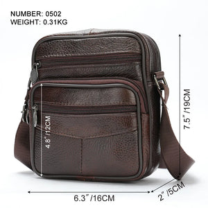 Genuine Leather Small Pouch Bags for Man Phone Crossbody Bags