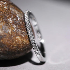 Fashion Cubic Zircon Minimalist Thin Rings for Women Wedding Jewelry hr101 - www.eufashionbags.com