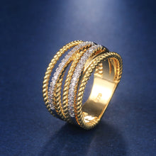 Cargar imagen en el visor de la galería, Twist Cross Finger Ring for Women Anniversary Daily Wearable Versatile Twine Rings x27