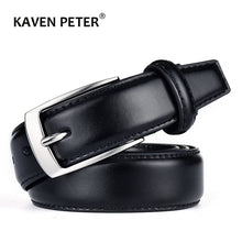 Cargar imagen en el visor de la galería, Classic Leather Belt For Men Business Cowhide Leather Belts 3.0 CM Casual Pin Buckle Belt