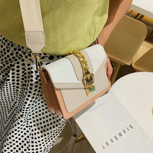 Carica l&#39;immagine nel visualizzatore di Gallery, Small Summer Contrast Color PU Leather Crossbody Bags For Women New  Chain Shoulder Messenger Handbags