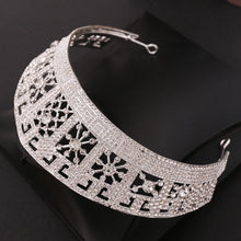 Load image into Gallery viewer, Baroque Rhinestone Crystal Bridal Hair Accessories Queen Crown a06