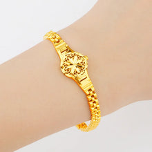 画像をギャラリービューアに読み込む, Pure Gold Color Bracelets &amp; Bangle for women/ Girls,Watch Shape Bracelet x39