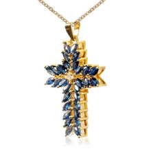 Load image into Gallery viewer, Luxury Cubic Zircon Cross Pendant Necklaces Women Fashion Jewelry hn101 - www.eufashionbags.com