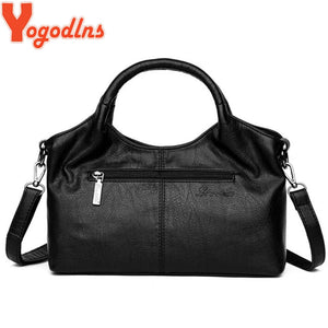 PU Leather Bag for Women Stripe Style Female Shoulder Crossbody Bags High Quality Retro big casual Purse