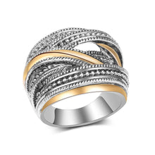 Load image into Gallery viewer, Hyperbole Cross Women Finger Ring Wedding Metal Ring hr115 - www.eufashionbags.com