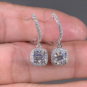 Fashion Square Drop Dangle Earrings Women Zircon Bridal Jewelry Gift hr100 - www.eufashionbags.com