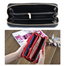 Carica l&#39;immagine nel visualizzatore di Gallery, Genuine Leather Wallet For Women Credit Card Case Coin Purse Long Flower Money Bag y10 - www.eufashionbags.com