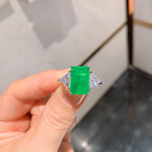 Laden Sie das Bild in den Galerie-Viewer, Paraiba Tourmaline Topaz Emerald Quartz Gemstone Adjustable Ring Women Wedding Bands Fine Jewelry x24