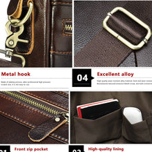 Laden Sie das Bild in den Galerie-Viewer, Men&#39;s Genuine Leather Briefcases Lawyer/Office Bag Laptop Bag
