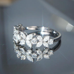 Fashion Flower Wedding Rings CZ Accessories for Women hr125 - www.eufashionbags.com