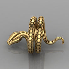 Load image into Gallery viewer, Gold Color Snake Women Ring  Eye Punk Style Hiphop Personality Rings hr72