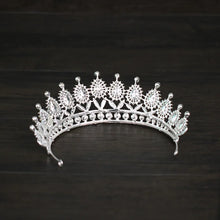Load image into Gallery viewer, Vintage Teal Drop Crystal Bridal Tiaras Crown Diadem Rhinestone Headband a57