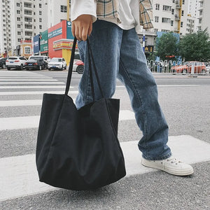 Large Casual Canvas Shopping Bag High Quality Eco Reusable Grocery Handbag w40