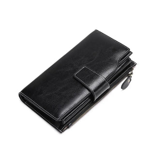 Genuine Leather Women Wallets Luxury Card Holder Clutch Casual Long Purse y33 - www.eufashionbags.com