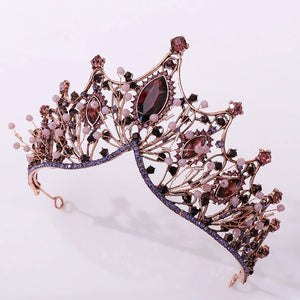 Baroque Vintage Crystal Beads Bridal Tiaras Crown Hairband Wedding Hair Accessories l02