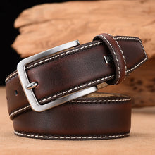 Load image into Gallery viewer, Classic Vintage Pin Buckle Leather Belt Men Cow Genuine Leather Strap Belts For Men