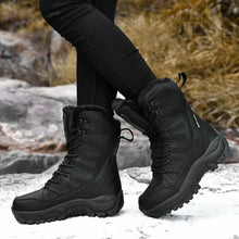 Laden Sie das Bild in den Galerie-Viewer, Winter Women Warm Boots Plus Size 36-46 Mid-Calf Motorcycle Boots