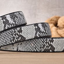 画像をギャラリービューアに読み込む, Fashion Belts For Men Snake Pattern Desinger Casual Accessories Cowboy Leather Western Belt