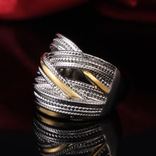 Load image into Gallery viewer, Hyperbole Cross Women Finger Ring Wedding Metal Ring hr115 - www.eufashionbags.com