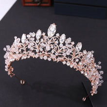 Load image into Gallery viewer, Baroque Handmade Crystal Heart Bridal Tiaras Crown Pageant Diadem Headband l20