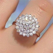 Charger l&#39;image dans la galerie, Fashion Cubic Zirconia Flower Ring for Women Proposal Rings hr206 - www.eufashionbags.com