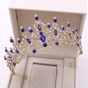 Baroque Crystal Bridal Tiaras Crown Rhinestone Pageant Headband Hair Accessories a45