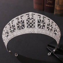 Load image into Gallery viewer, Baroque Rhinestone Crystal Bridal Hair Accessories Queen Crown a06